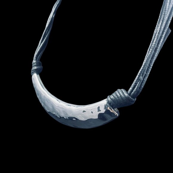 St Thomas Hammered Metal Collar Necklace Boho Chunky Artisan Statement Trendy - Picture 5 of 7